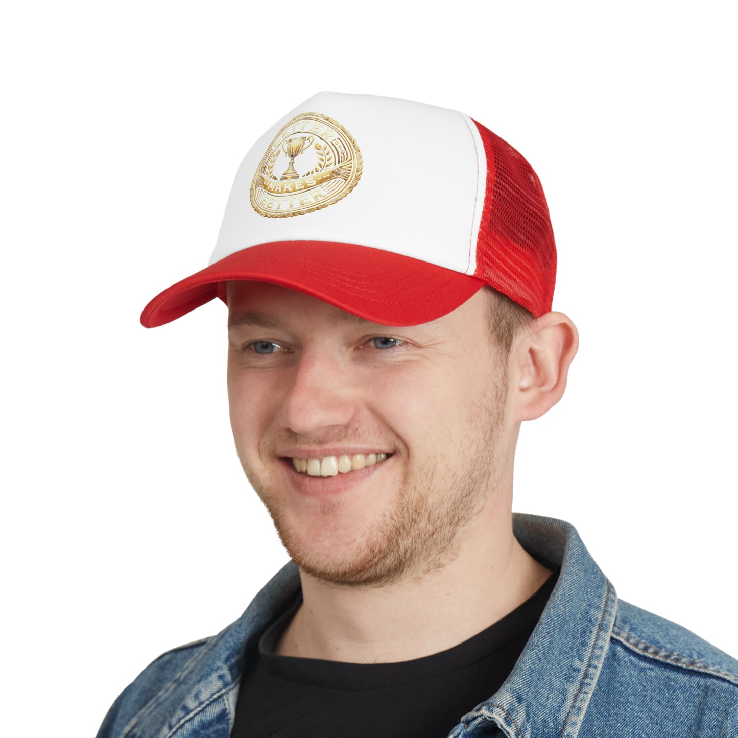 Gold Trophy Mesh Cap - Perfect Gift for Sports Enthusiasts & Casual Wear