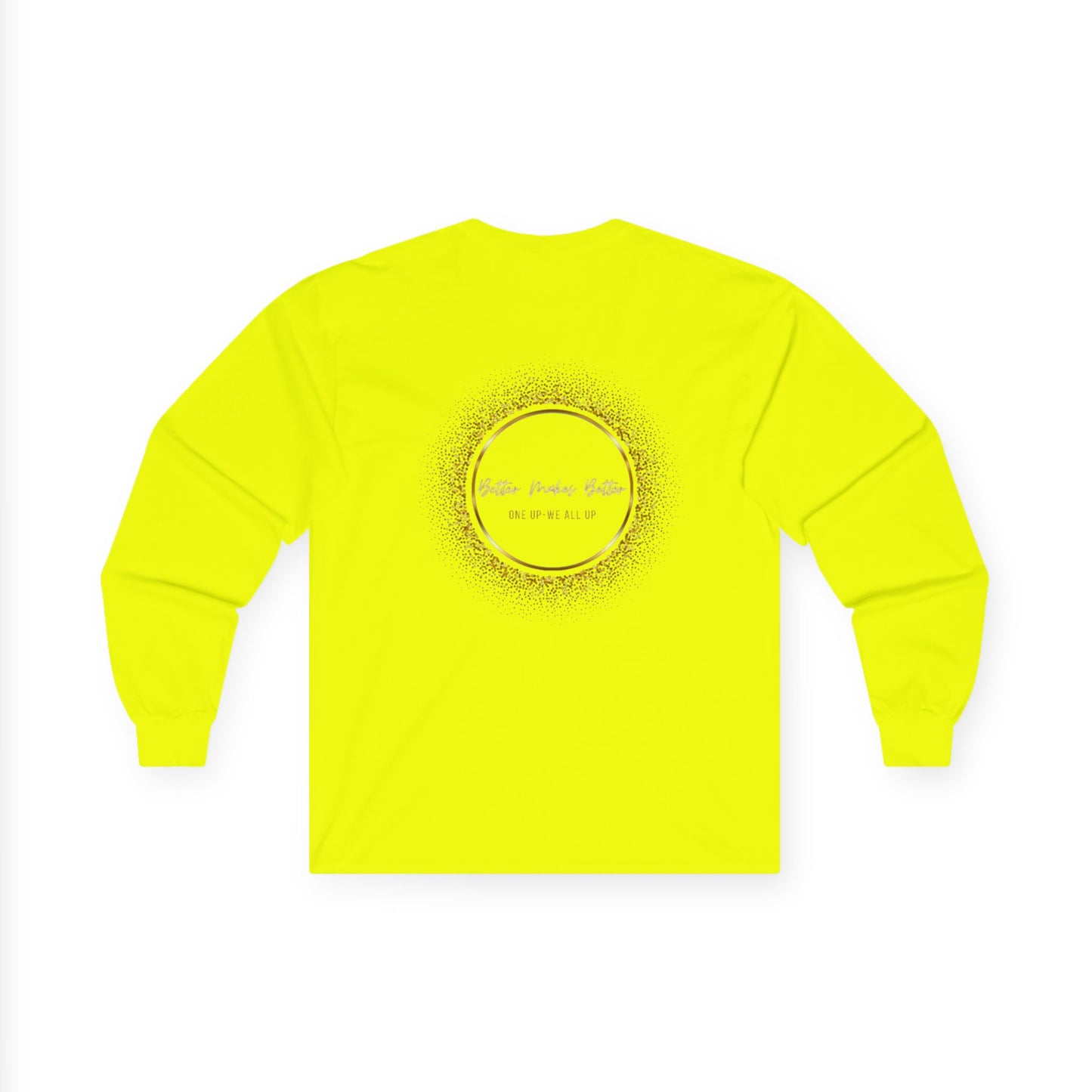 Elegant Gold Foil Long Sleeve Tee, Comfortable Unisex Shirt, Casual Wear, & Festive Holiday Apparel