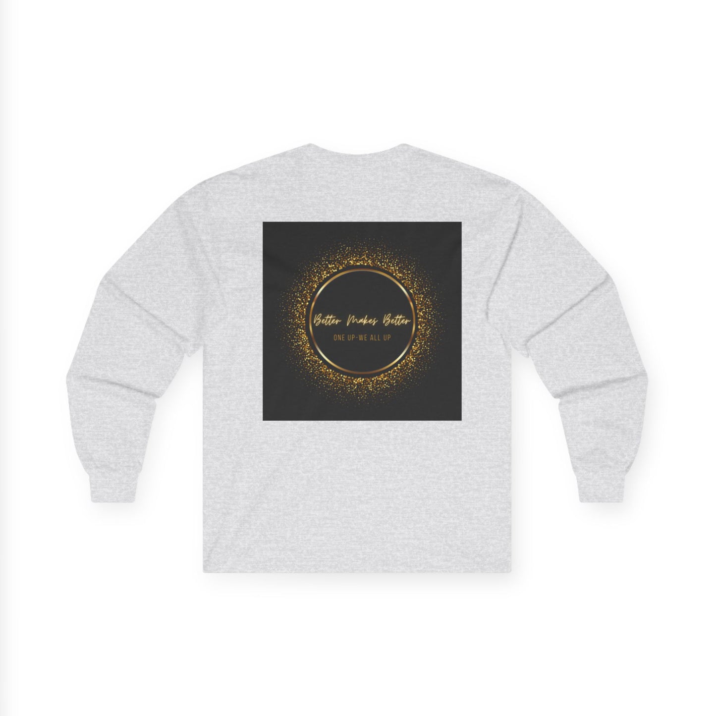 Elegant Gold Foil Long Sleeve Tee, Comfortable Unisex Shirt, Casual Wear, & Festive Holiday Apparel