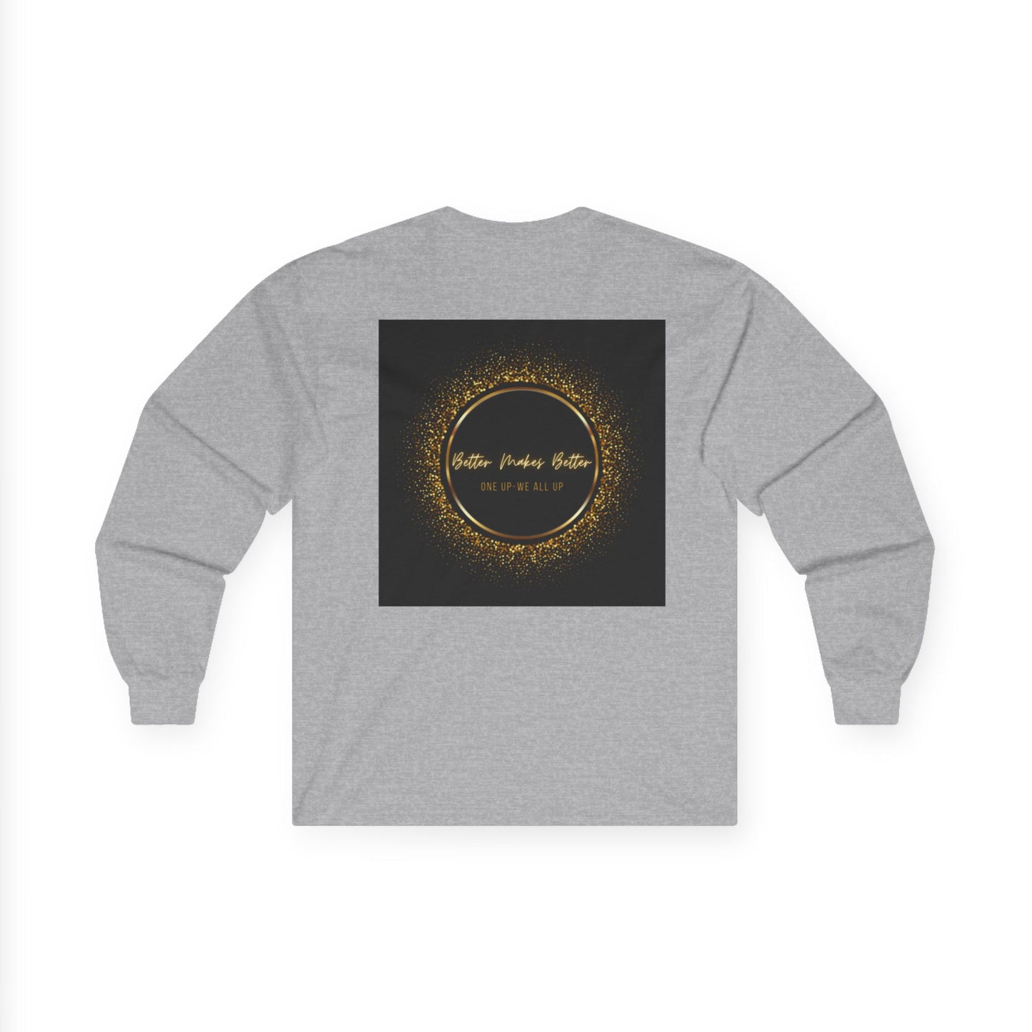 Elegant Gold Foil Long Sleeve Tee, Comfortable Unisex Shirt, Casual Wear, & Festive Holiday Apparel
