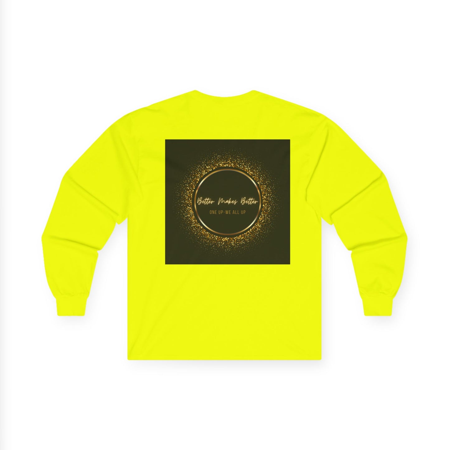 Elegant Gold Foil Long Sleeve Tee, Comfortable Unisex Shirt, Casual Wear, & Festive Holiday Apparel
