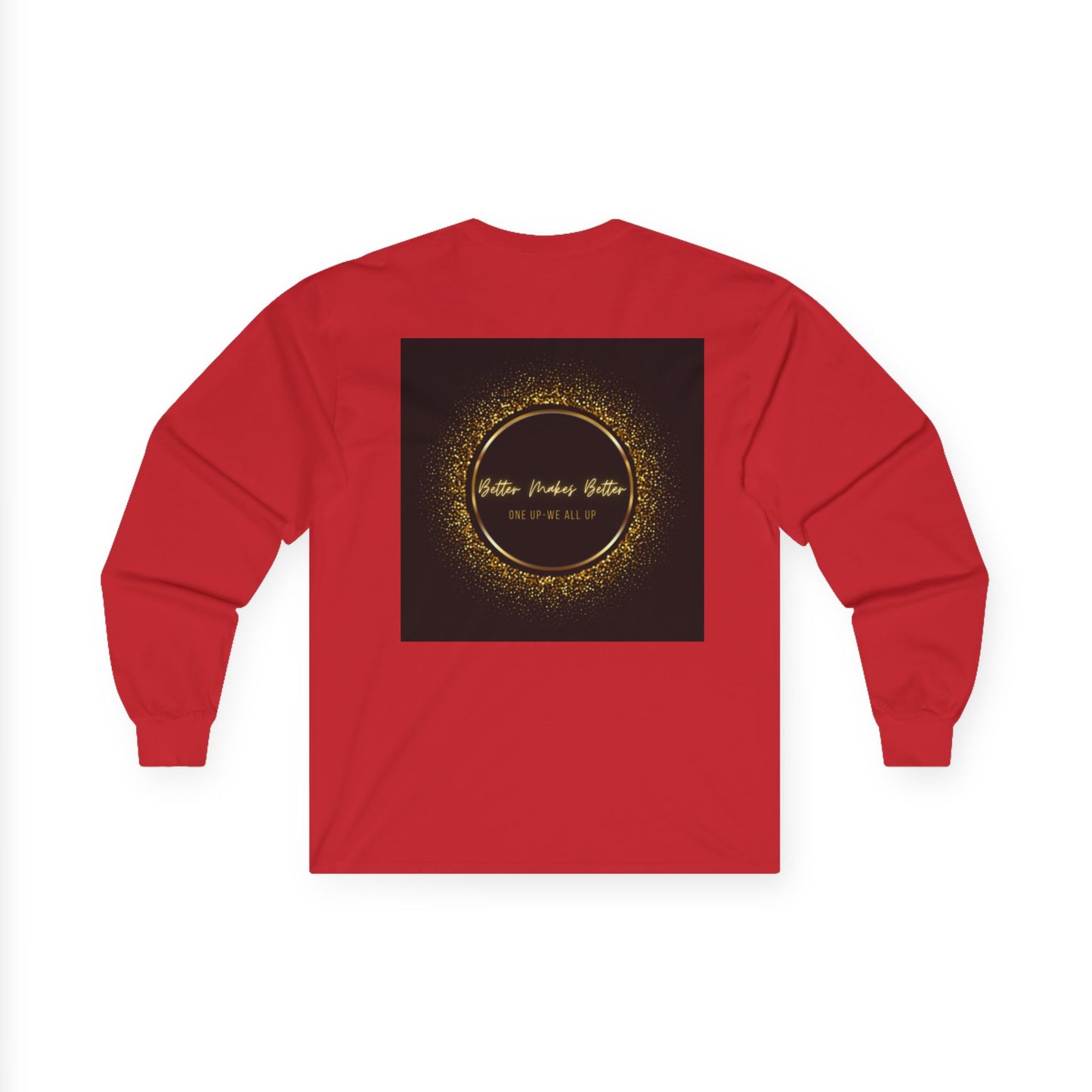 Elegant Gold Foil Long Sleeve Tee, Comfortable Unisex Shirt, Casual Wear, & Festive Holiday Apparel